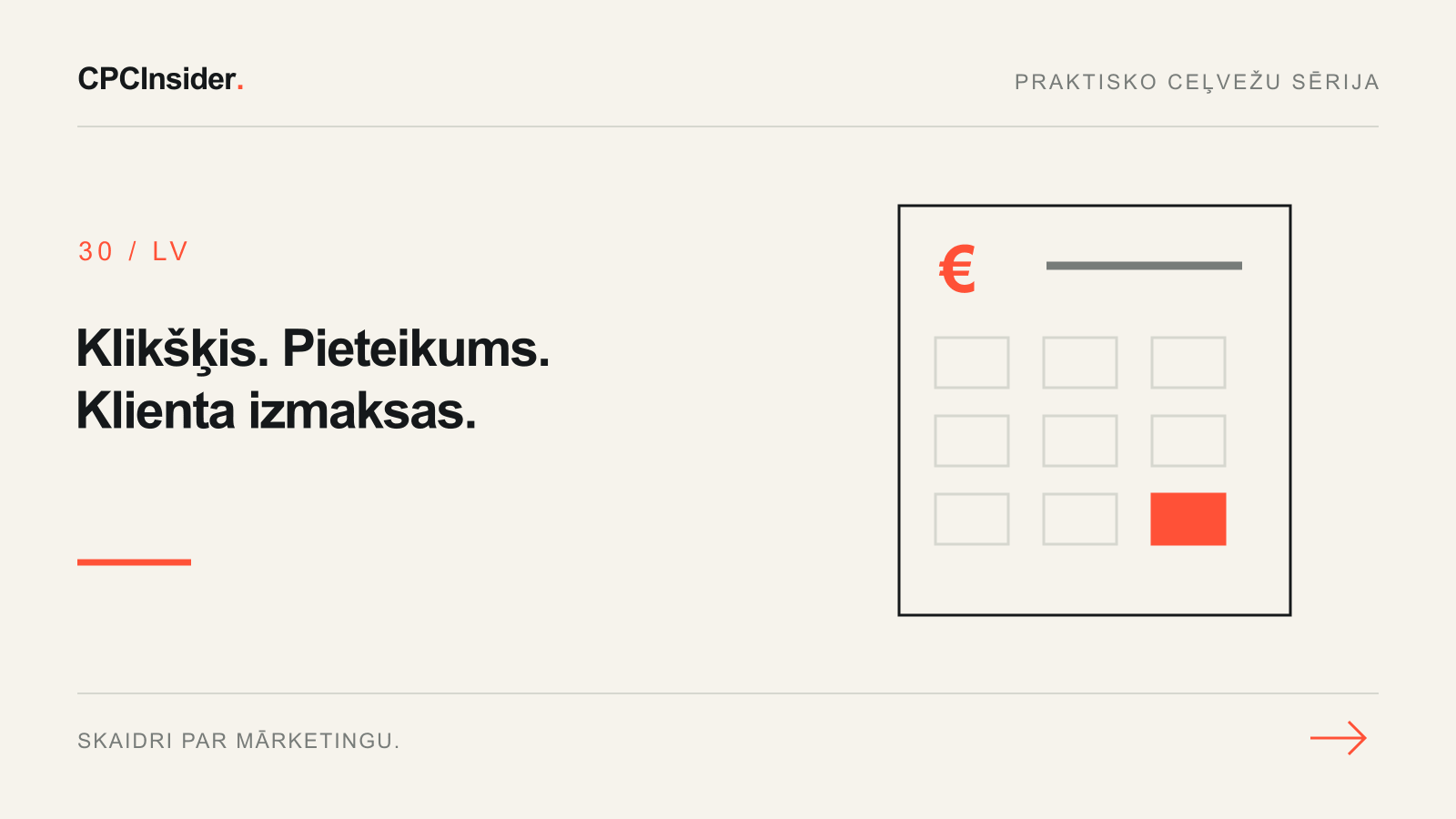 Redakcionāla ilustrācija: Klikšķis. Pieteikums. Klienta izmaksas.